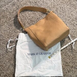 Mark & Graham light Camel Leather Tote